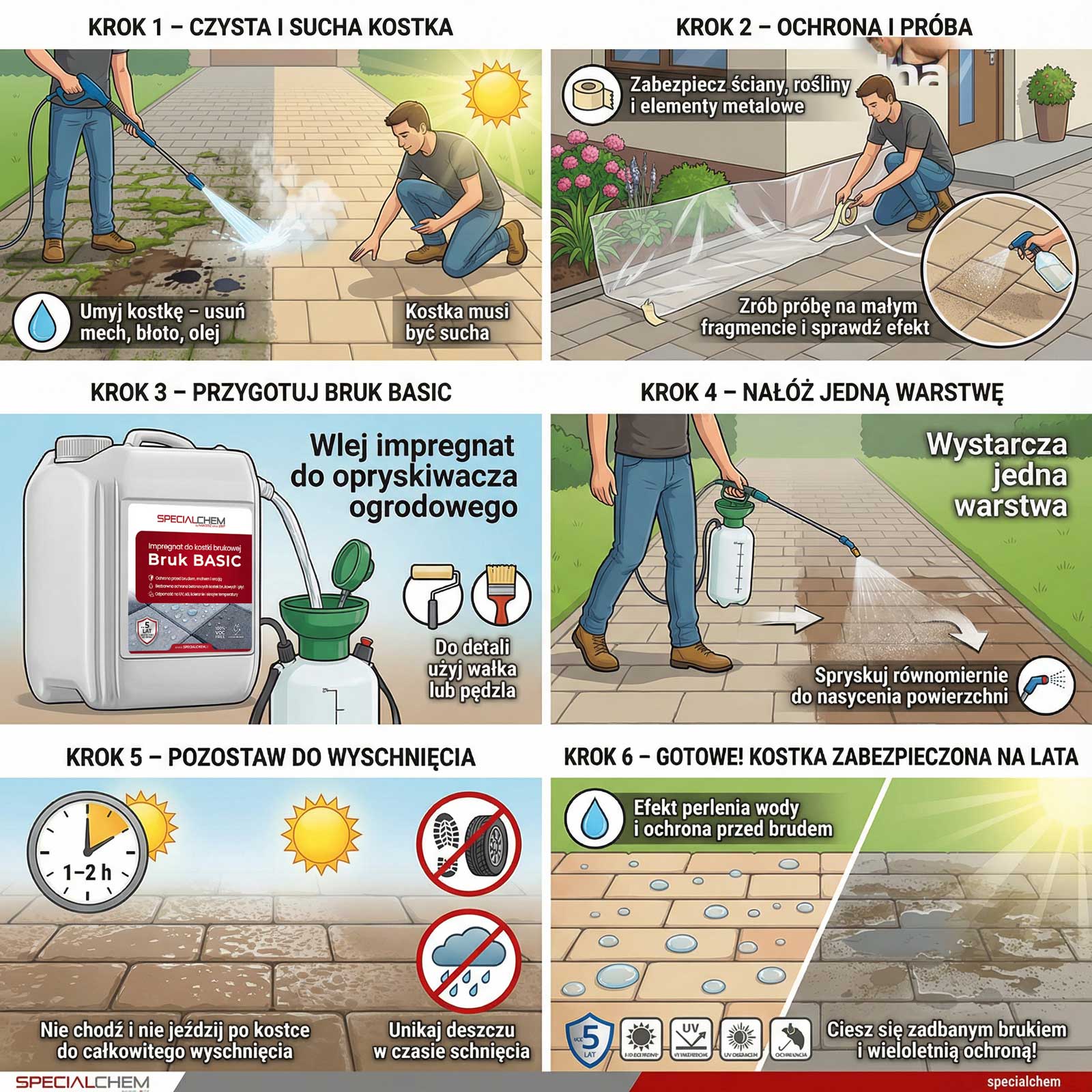 SPECIALCHEM BRUK BASIC bezbarwny impregnat do kostki brukowej