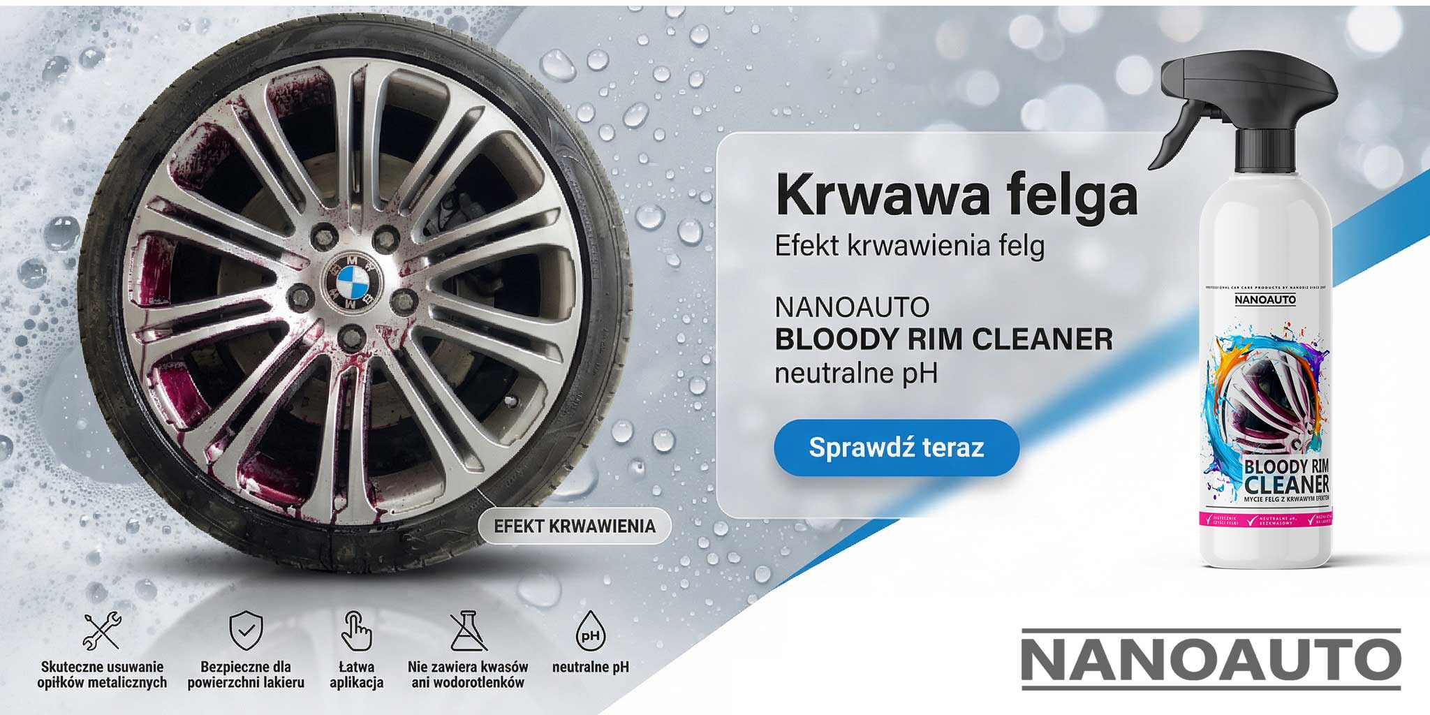 NANOAUTO BLOODY RIM CLEANER preparat do mycia felg „krwawa felga”