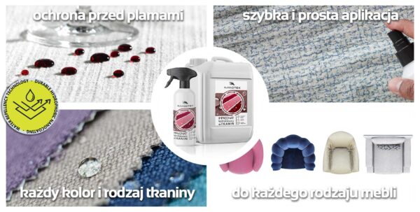 NanoTex impregnat przeciw plamom do tkanin